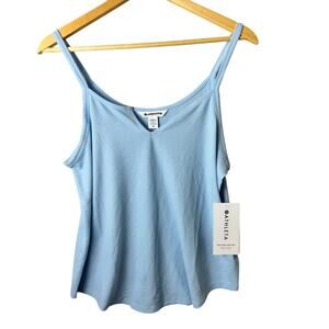 NWT Athleta Waffle Knit Tank Top Women’s Size Medium Blue Loungewear Casual
